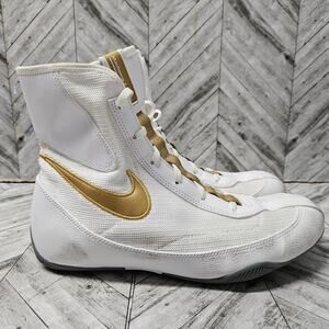 Nike Machomai 2 Boxing Shoes Size 10 White Gold